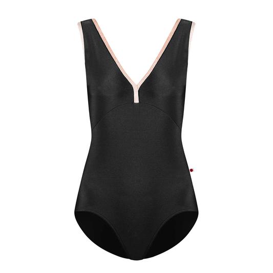 Alicia Leotard - Black/Misty Rose