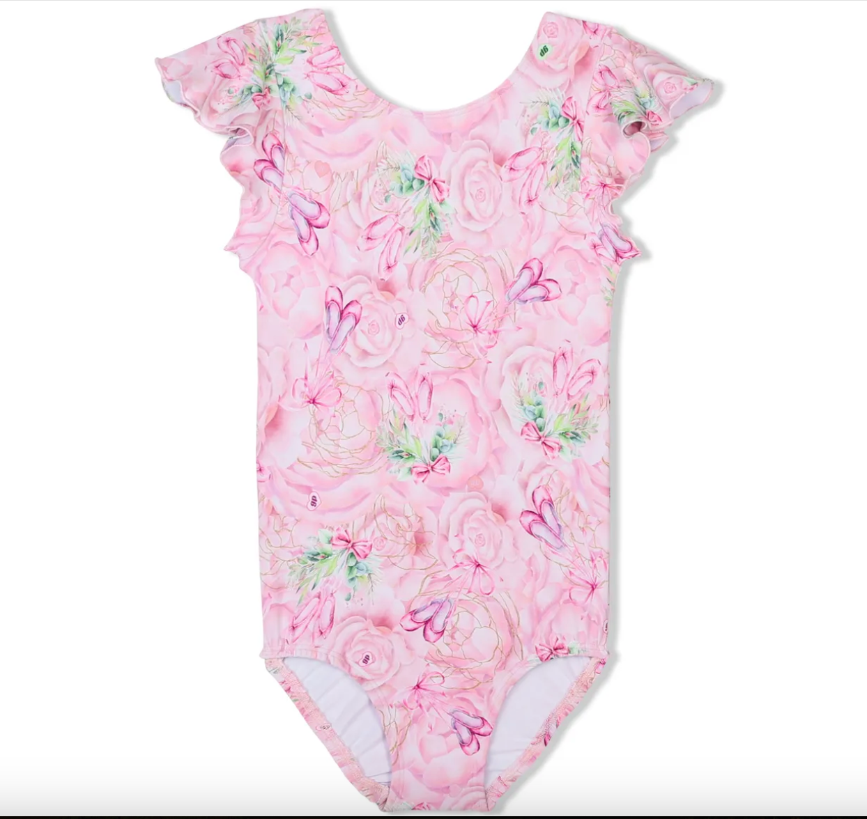 Ballet Bows Flutter Sleeve Leotard - FINAL SALE