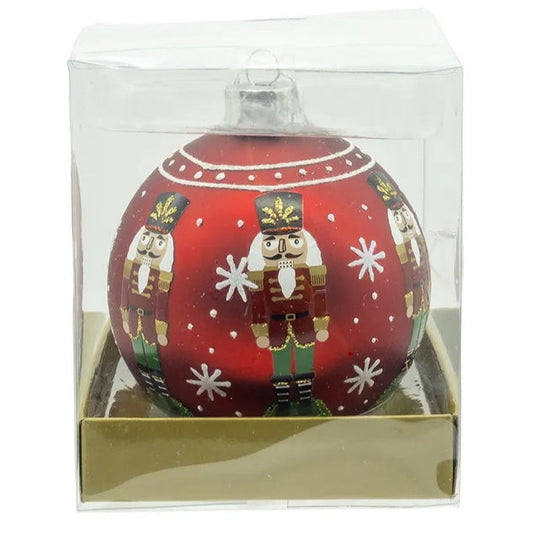 Red Glass Nutcracker Ornament