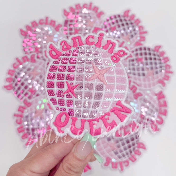 Dancing Queen Disco Ball Iron on Patch