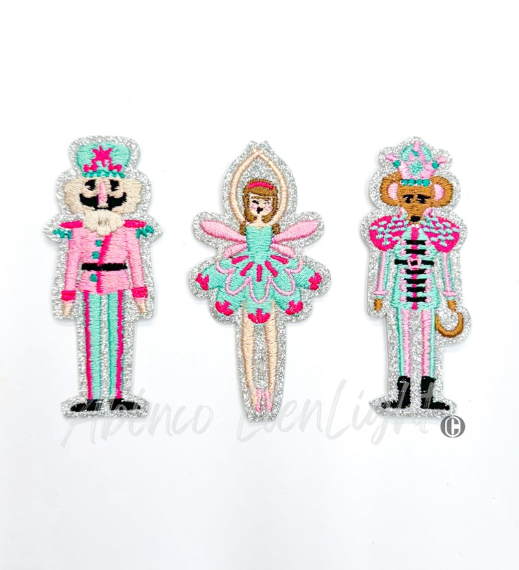 Glitter Nutcracker Iron On Patch