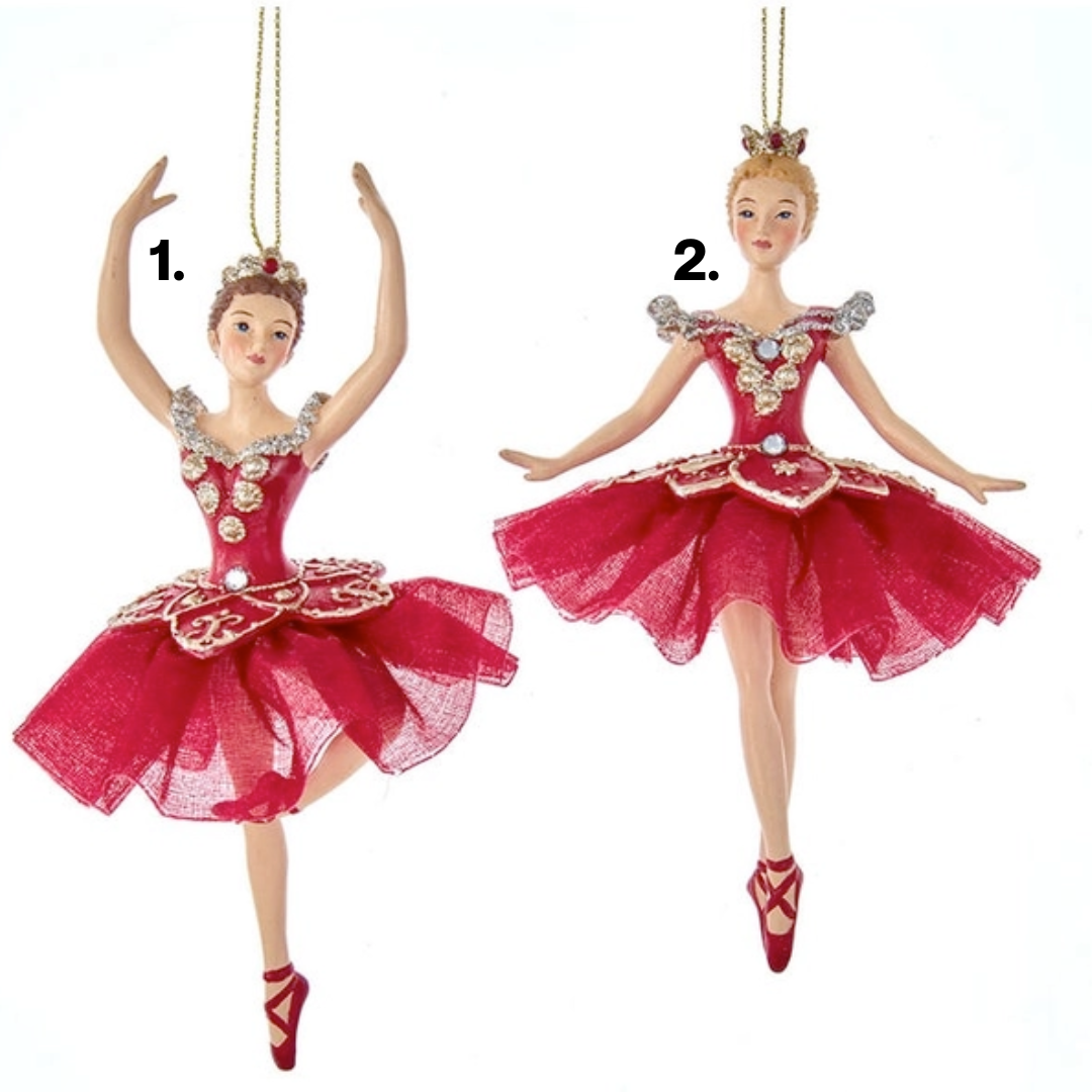 Regal Red Ballerina Ornament
