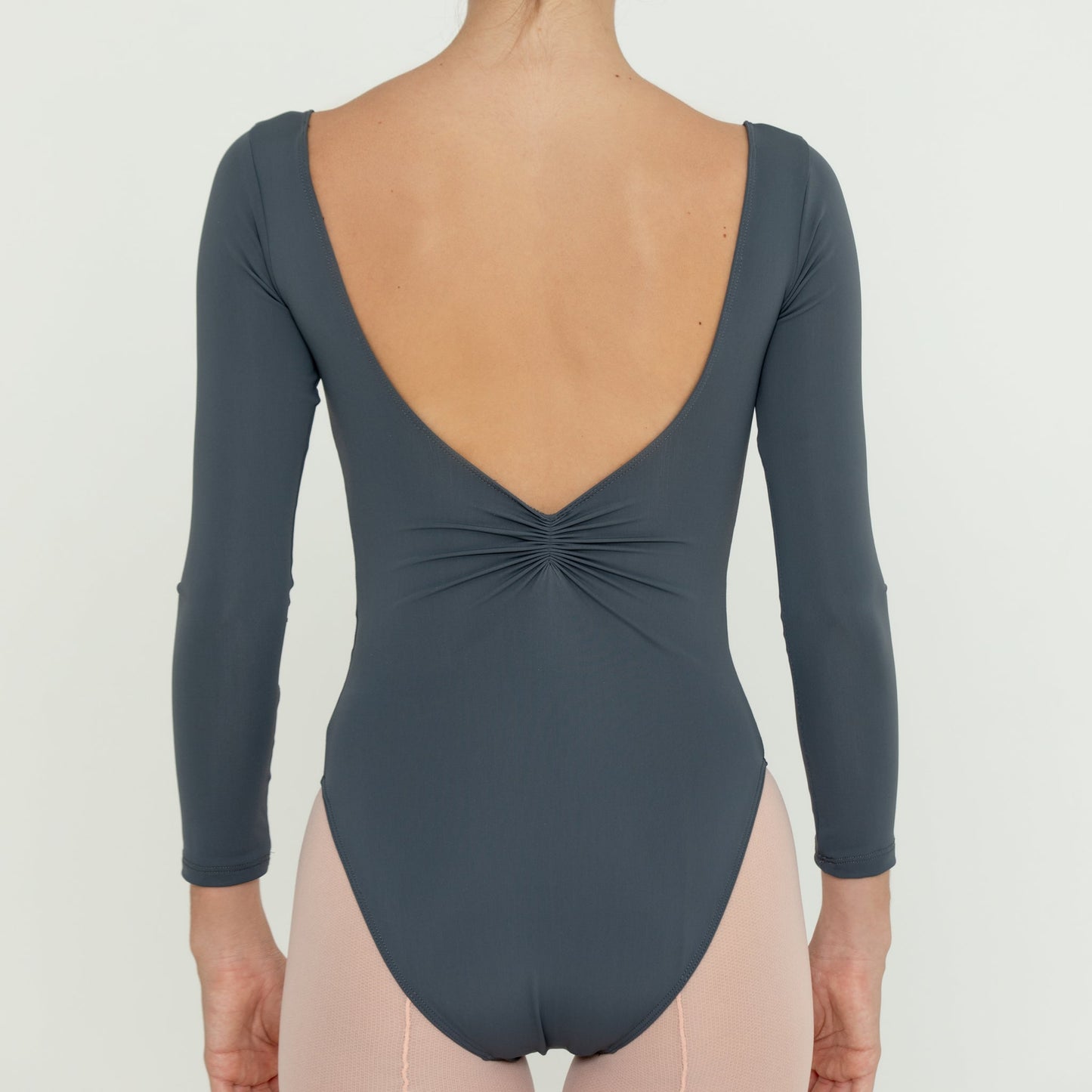 Pinch Front Long Sleeve Leotard