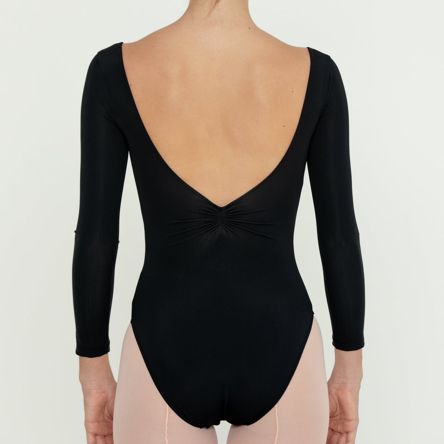 Pinch Front Long Sleeve Leotard