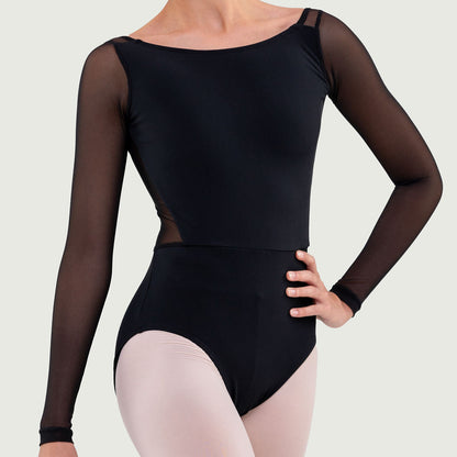 Mesh Sleeve Leotard