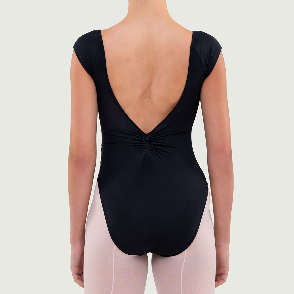 Cap Sleeve Pinch Front Leotard