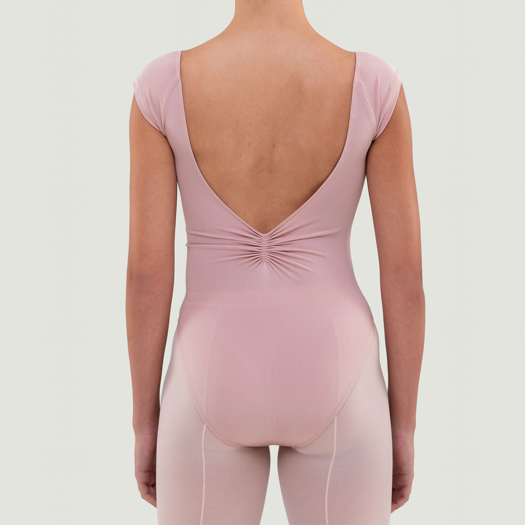 Cap Sleeve Pinch Front Leotard