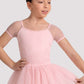 Embroidered Cap Sleeve Tutu Leotard