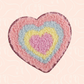 Chenille Halo Heart Iron On Patch