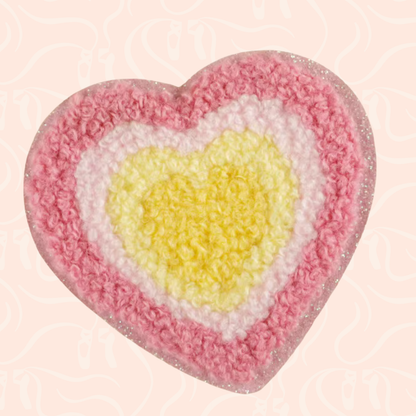 Chenille Halo Heart Iron On Patch