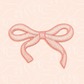 Ribbon Bow Iron On Patch
