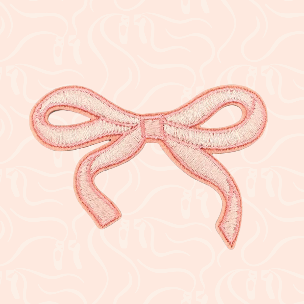 Ribbon Bow Iron On Patch