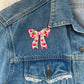 Strawberry Bow Iron On Patch