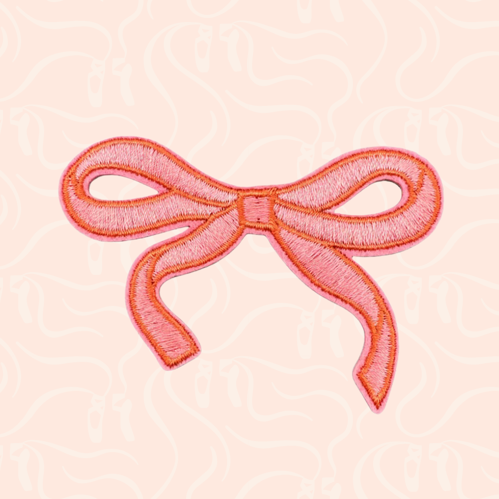 Ribbon Bow Iron On Patch