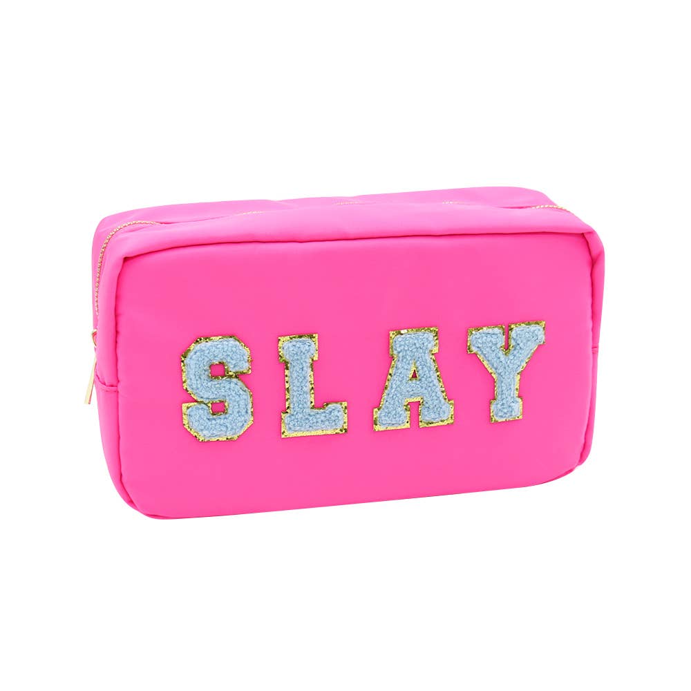 'SLAY' Varsity Cosmetic Bag