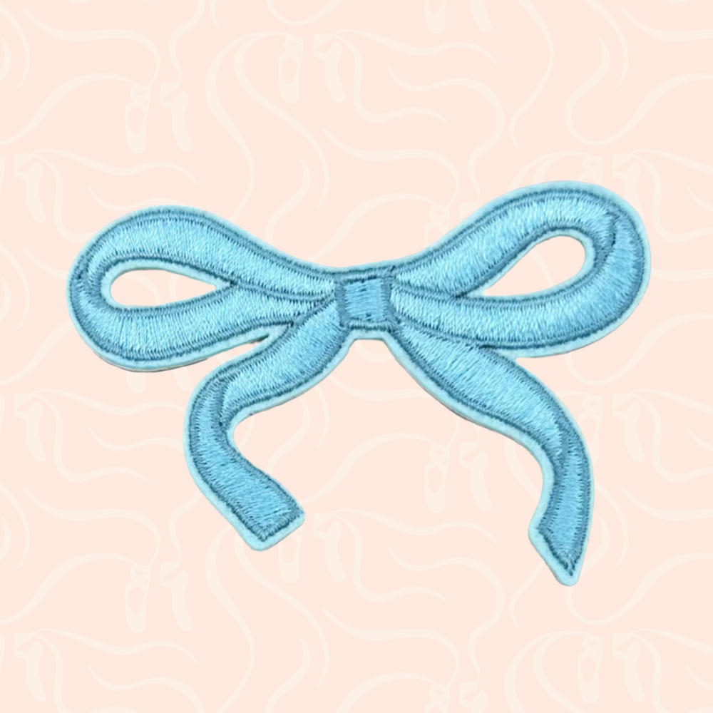 Ribbon Bow Iron On Patch
