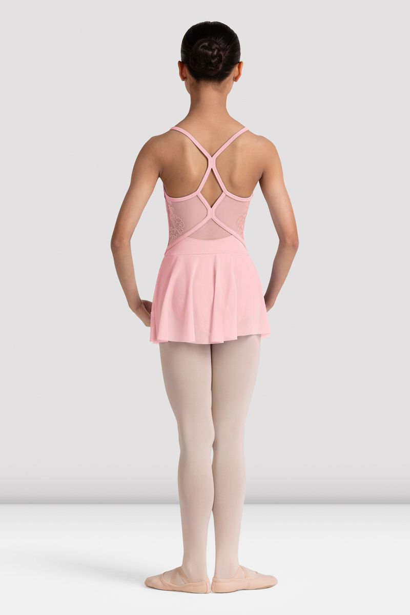 Embroidered Skirt Camisole Leotard