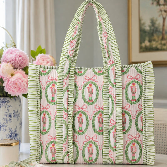 Nutcracker Noel Ruffle Tote