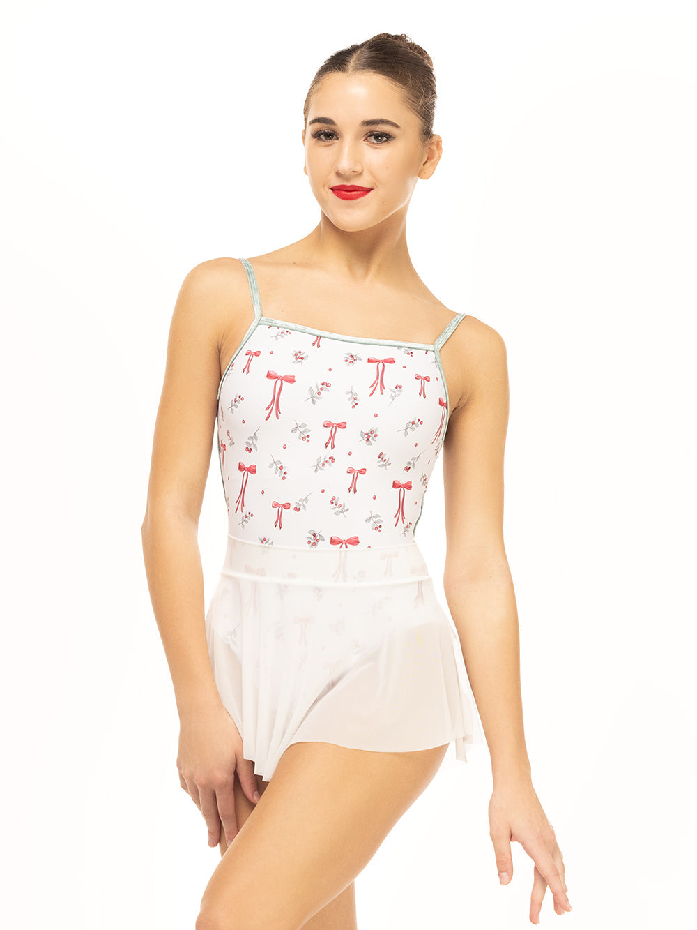 Girls Christmas Bows Candy Leotard