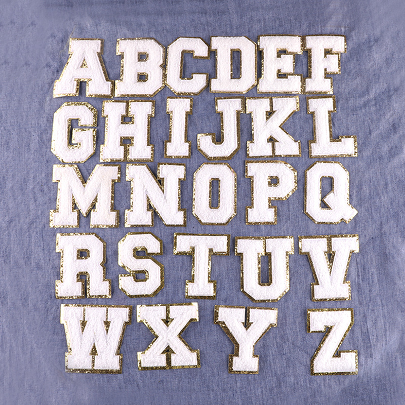 Large White Varsity Letter Patch