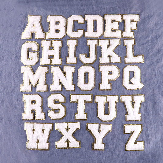 Large White Varsity Letter Patch