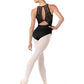 Embroidered Halter Leotard