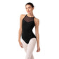 Embroidered Halter Leotard