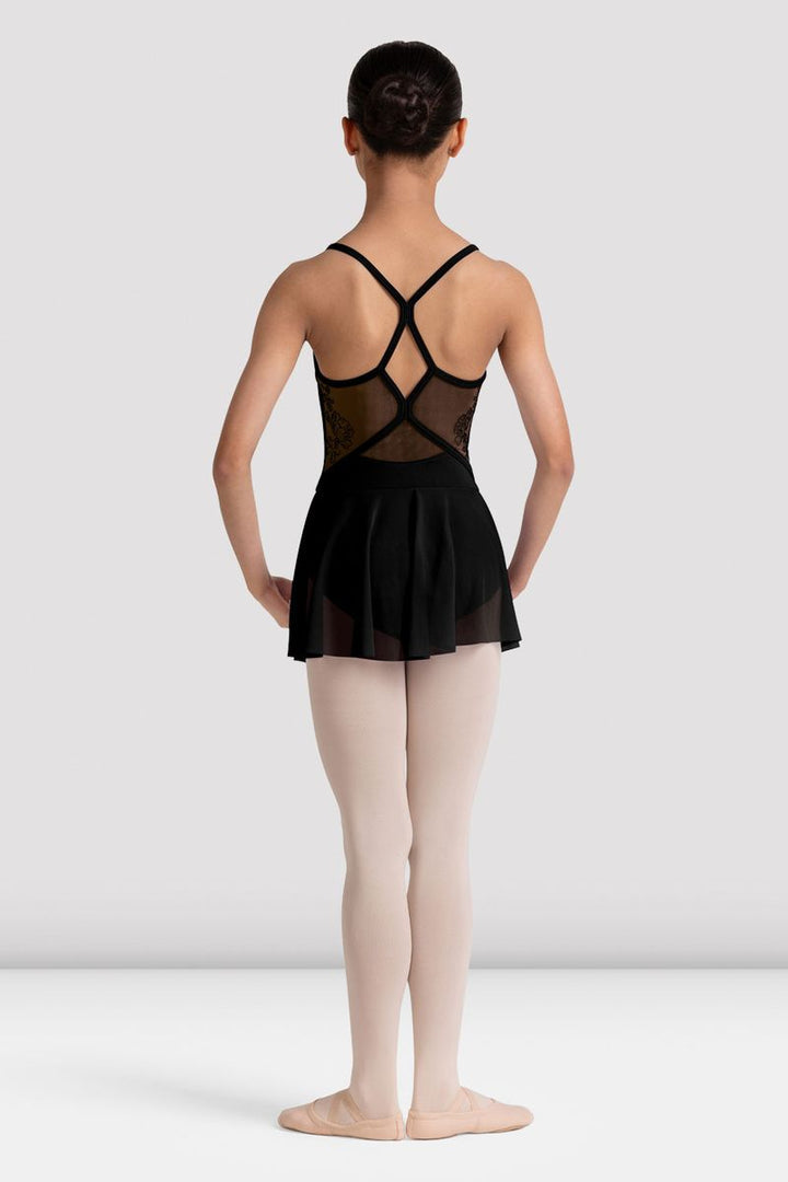 Embroidered Skirt Camisole Leotard