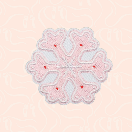 Pink Snowflake Iron On Patch