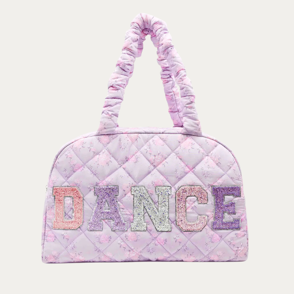 'Dance' Floral Quilted Medium Duffel Bag
