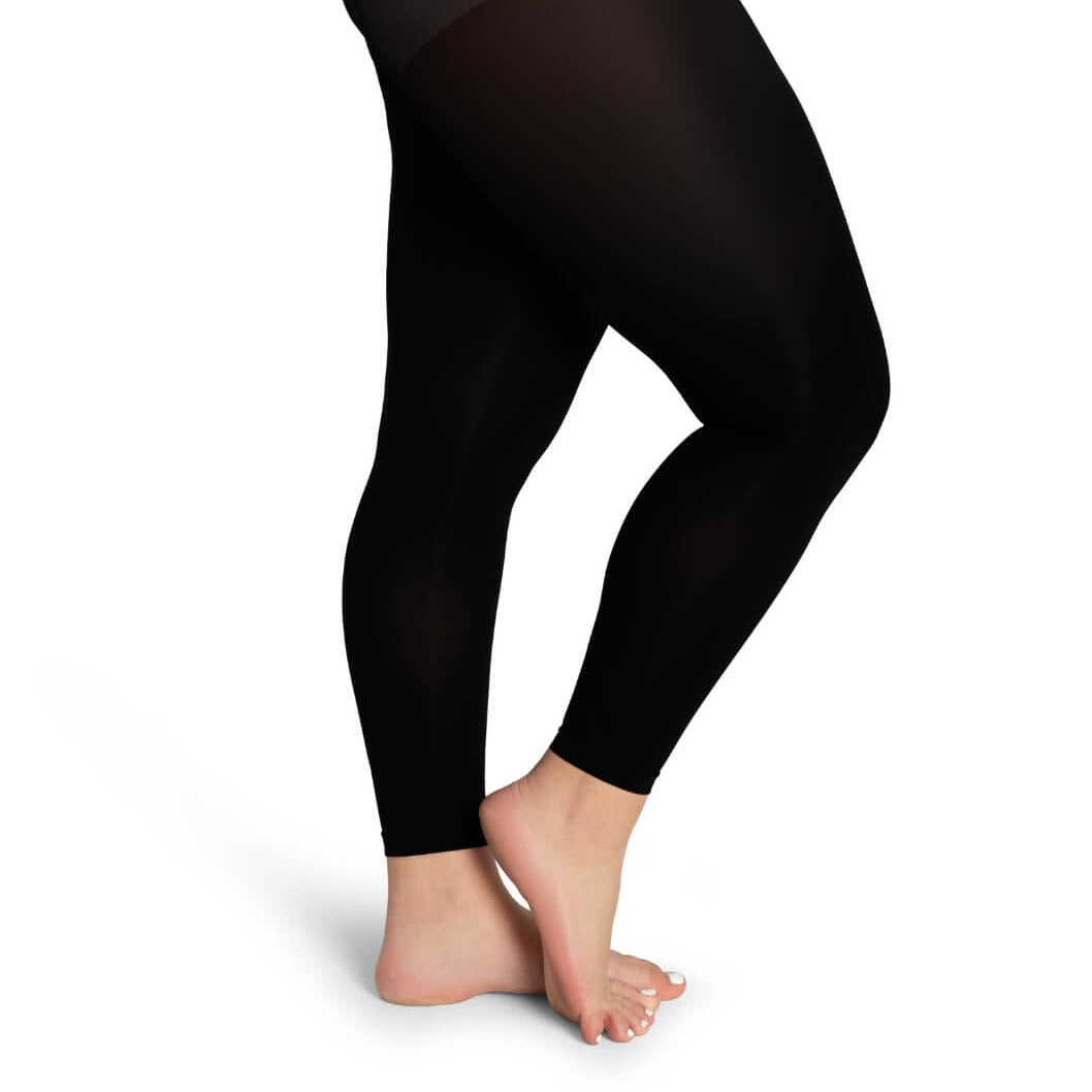 Footless Tights w/ Self Knit Waistband