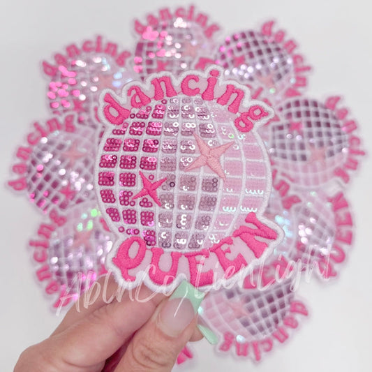 Dancing Queen Disco Ball Iron on Patch