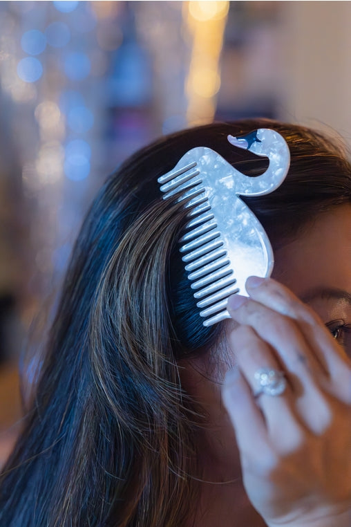 Swan Wide Tooth Mini Comb