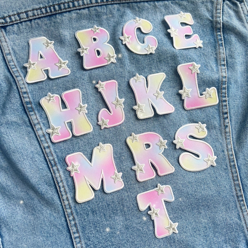 Aura Letter Iron On Patch