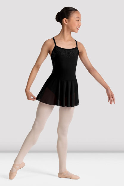 Embroidered Skirt Camisole Leotard